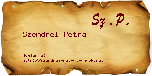 Szendrei Petra névjegykártya